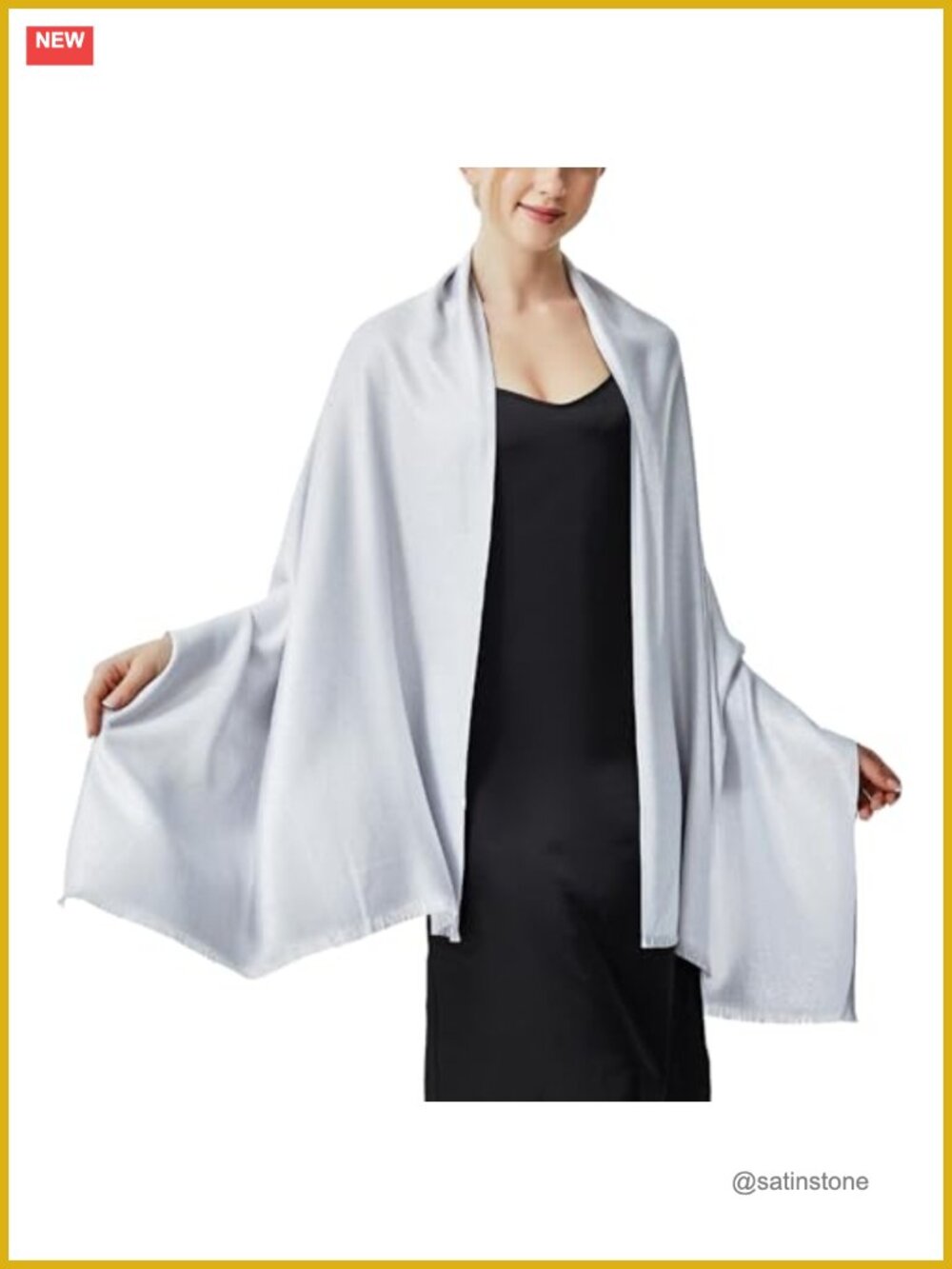 Reversible Metallic Pashmina Shawl Wrap Scarf Evening Party Bridal Wedding